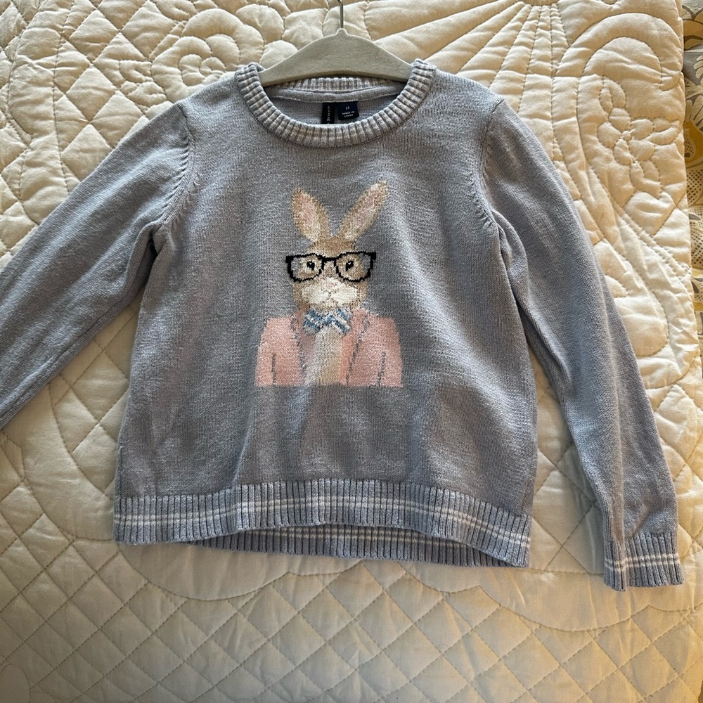 Janie and Jack bunny sweater 2T
